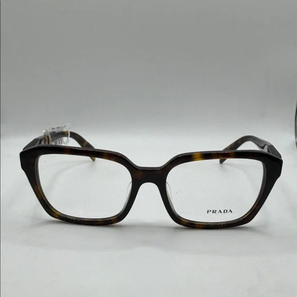 Prada Brown Tortoise Shell Eyeglasses VPR 14Z-F Prada PR A20V 14P1O1 Glasses - US main image 3